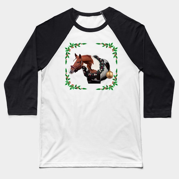 horse for christmas Baseball T-Shirt by Shadowbyte91